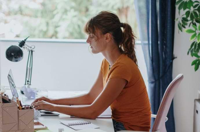 lady on her laptop